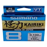 Shimano Kairiki 8, 150m Steel Gray 0.160mm/10.3kg