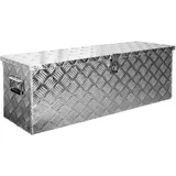 Trucky Truckbox, Deichselbox Aluminium, Anhängerbox 15 Größen, Werkzeugkiste mit Schloss und Schlüssel, stabil und wasserdicht, Boxentyp:D100 (99 x 33 x 32 cm)