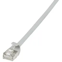 Logilink CQ9022S RJ45 Patchkabel Cat.6a, U/FTP Grau 0,5 m