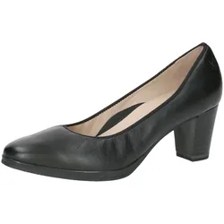 Pumps CAPRICE "Caprice Pumps Leder", Damen, Gr. 38, schwarz, Leder, elegant, Schuhe