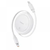 Baseus Free2Pull Mini, einziehbares Kabel, USB-C - USB-C, 60W PD, 1m, weiß