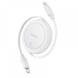 Baseus Free2Pull Mini, einziehbares Kabel, USB-C - USB-C, 60W PD, 1m, weiß