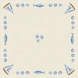 Dunicel Mitteldecke 84x84 cm - Tide Design für Feste und Events | Packung (100 Stück)