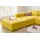 KAWOLA Ecksofa CARMO gelb Flachgewebe