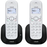 VTech CS1551 Schnurloses DECT-Telefon mit 2 Mobilteilen mit Ladegerät, Anrufbeantworter, Anrufblockierung, Anrufer-Identifikation/Anruf in Warte, Freisprecheinrichtung, Display und Tastatur mit