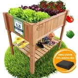Coemo Hochbeet 90 x 60 x 90 cm Braun
