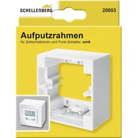 Schellenberg Aufputzrahmen 1-fach Eckig Zeitschaltuhr Weiß