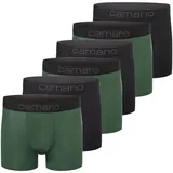 CAMANO Boxershorts grün/schwarz XXL 6er Pack