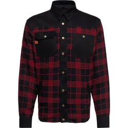 King Kerosin Motor Gear - Flanell, Hemd/Textiljacke - Schwarz/Rot - M