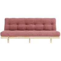 Schlafsofa KARUP DESIGN "Lean 200 Schlafsofa, Gästebett, Sofa mit Futonmatratze", rosa (sorbet pink), B:200cm H:73cm T:100cm, Bezug: 100% Polyester, Sofas, Inkl. Futonmatratze, Liegefläche 130x200 cm, FSC zertifizierte Kiefer