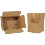 TransPak Wellpapp-Faltkarton 2-wellig, 400 x 300 x 220 mm, Qualität 2.30 BC, braun