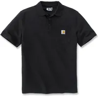 CARHARTT Loose Fit Short-Sleeve Pocket Poloshirt, schwarz