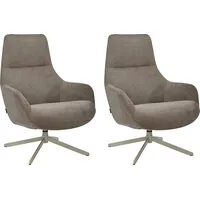 OTTO home Drehsessel CLARINDA Stoff 76 x 100 x 81 cm Grau drehbar