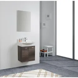 Gäste-Badmöbel-Set Mini 50 (Ausführung: Farbe wolke grau)