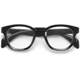 OPULIZE AWE Blaulichtfilter-Lesebrille für Damen und Herren – Retro-Rundform – Blendfreie Computer- und Gaming-Brille – UV- und Augenbelastungsschutz – Schwarz +1,00