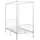 vidaXL Himmelbett-Gestell Weiß Metall 90 x 200 cm