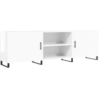 Furnicato TV-Schrank Hochglanz-Weiß 150x30x50 cm Holzwerkstoff