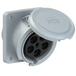 PCE 4351-1fc CEE-Anbausteckdose schräg (100x107) 63A 5p 1h IP44 POWER TWIST 43511fc