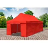 Faltpavillon Faltzelt Pavillon 3x9 Rot Gartenzelt Klappzelt Wasserdicht