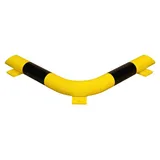 MORAVIA Eckrammschutz-Balken schwarz/gelb Rundrohr 76 x 3,0 mm Seitenlänge 638 mm