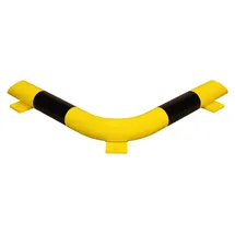 MORAVIA Eckrammschutz-Balken schwarz/gelb Rundrohr 76 x 3,0 mm Seitenlänge 638 mm