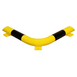 MORAVIA Eckrammschutz-Balken schwarz/gelb Rundrohr 76 x 3,0 mm Seitenlänge 638 mm