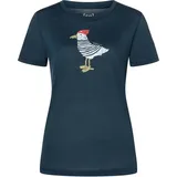 super.natural - Women's Johnny Tee - Merinoshirt Gr XS blau/ various