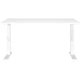 Germania Schreibtisch weiß rechteckig, C-Fuß-Gestell weiß 140,0 x 80,0 cm