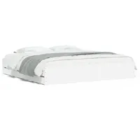 VidaXL Bettgestell mit Schubladen Weiß 160x200 cm Holzwerkstoff