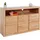 OTTO home Sideboard OTTO HOME "Ribe,130cm breit, Fronten Massivholz,7 Fächer", beige (kernbuche teilmassiv), B:130cm H:80cm T:35cm, Holz teilmassiv, Sideboards, Sideboard, Holz massiv, Holzwerkstoff, Metall Griffe,3 Türen