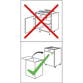 Impuls Küchen Hängeschrank Prag und Valencia 60 x 34,2 x 72,3 cm Weiß