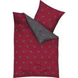 KAEPPEL Stars Feinbiber rubin 155 x 220 cm + 80 x 80 cm