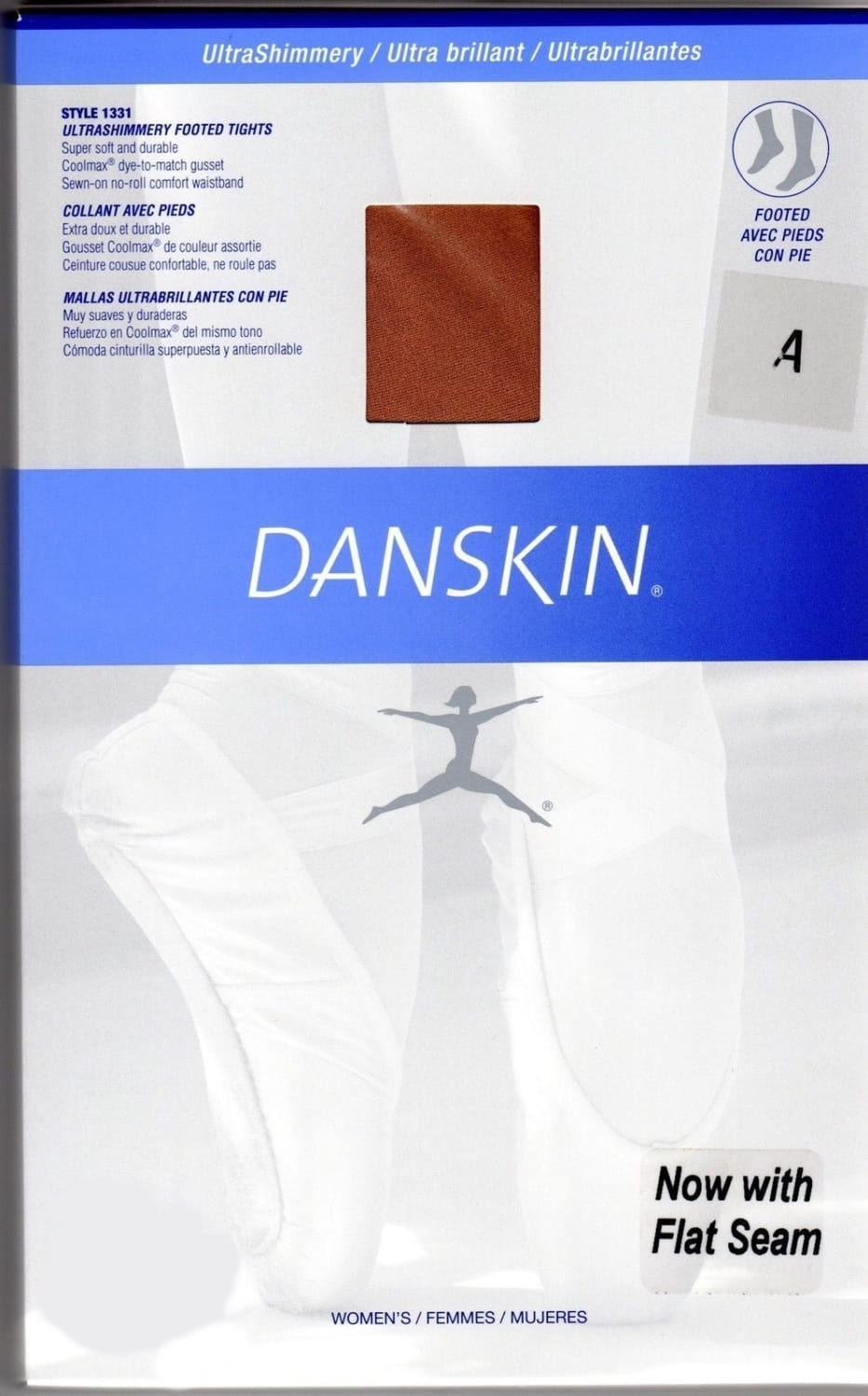 Danskin UltraShimmery 1331 Tanzstrumpfhose 1 Stück | C | Toast (DA-0234)