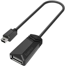 Hama Mini-USB-OTG-Adapter auf USB-A Schwarz