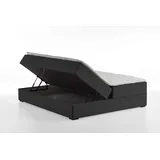 Atlantic Home Collection Lucy Boxbett ohne Kopfteil, Taschenfederkernmatratze, Härtegrad 2, inklusive Topper, Anthrazit, 180 x 200 cm