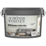 SCHÖNER WOHNEN-Farbe Trendstruktur Wandfarbe Glimmerfarbe  (Silvershine Grey, 2,5 l, Matt, Art Effekt: Glitzer-Optik)