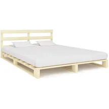 vidaXL Palettenbett 180 x 200 cm Braun