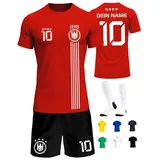 Deutschland Trikot Kinder Herren Damen WM 2026 Fussball Geschenke Jungen Coole Sachen für Jungs Fußball Trainingsanzug Tshirt EM Shirt geschenk junge 10 jahre Fußballtrikot Mädchen Set IIIII20Fo7IIIII - 134
