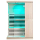 JV Möbel Infrarot-Sauna für 2 Personen mit roter Lichttherapie