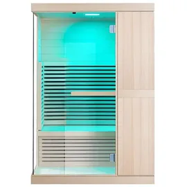 JV Möbel Infrarot-Sauna für 2 Personen mit roter Lichttherapie