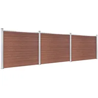 vidaXL WPC Sichtschutzzaun Element Set 526 x 146 cm braun