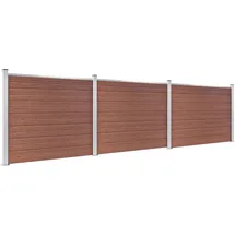 vidaXL WPC Sichtschutzzaun Element Set 526 x 146 cm braun