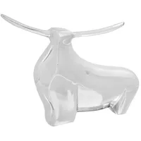 VidaXL Skulptur Stier Silbern 37x44x17 cm Aluminium