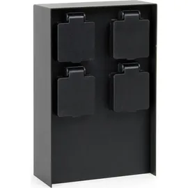 XPOtool Gartensteckdose 4-fach Schwarz