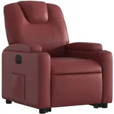 vidaXL Relaxsessel mit Aufstehhilfe Elektrisch Kunstleder 144 x 78,5 x 0 cm Weinrot