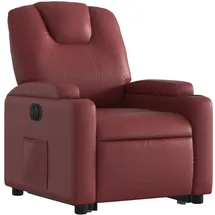 vidaXL Relaxsessel mit Aufstehhilfe Elektrisch Kunstleder 144 x 78,5 x 0 cm Weinrot