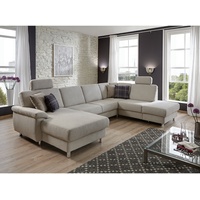 Wohnlandschaft Winston Ecksofa Sofa Polstermöbel U-Form in grau weiß 321 cm