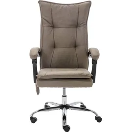 vidaXL Massage-Bürostuhl Taupe Stoff