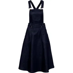 Queen Kerosin Jeans, Latz-Rock - Dunkelblau - XS