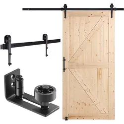 VEVOR Scheunentor Hardware-Kit 1067x2133mm Holz Schiebe Scheunentor Reibunglos
